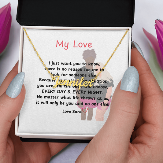 Personalized My Love Name Necklace