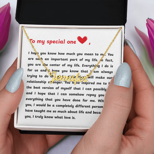 Personalized To My Special One Name Necklace