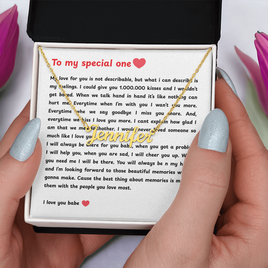 Personalized To My Special One Name Necklace