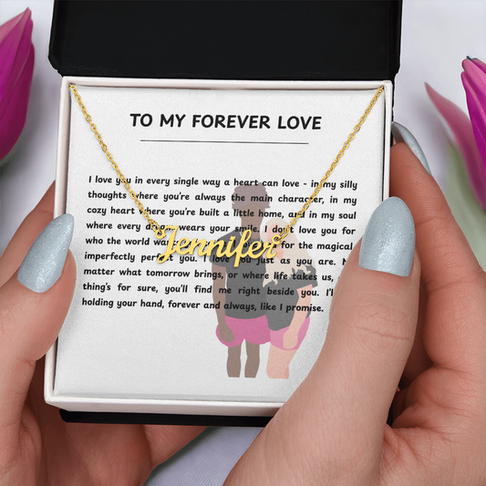 Personalized To My Forever Love Name Necklace