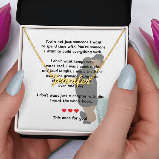 Personalized This One's For You Name Necklace