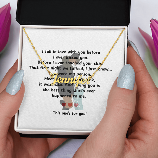 Personalized This One's For You Name Necklace