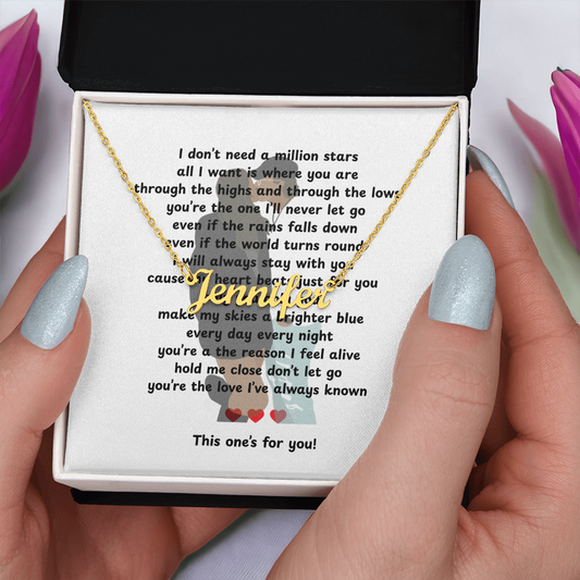 Personalized This One's For You Name Necklace
