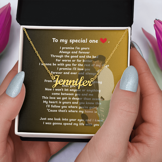 Personalized To My Special One Name Necklace
