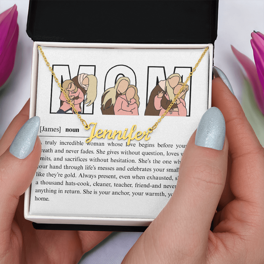 Personalized Mom Name Necklace