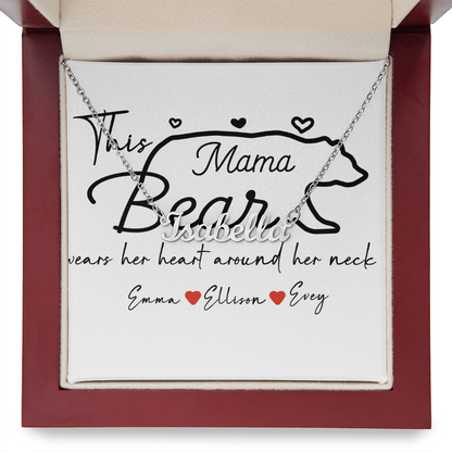 Personalized Mama Bear Name Necklace