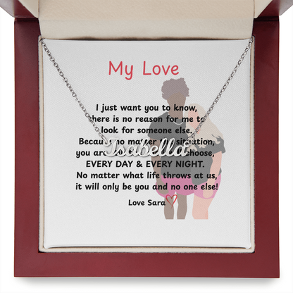Personalized My Love Name Necklace