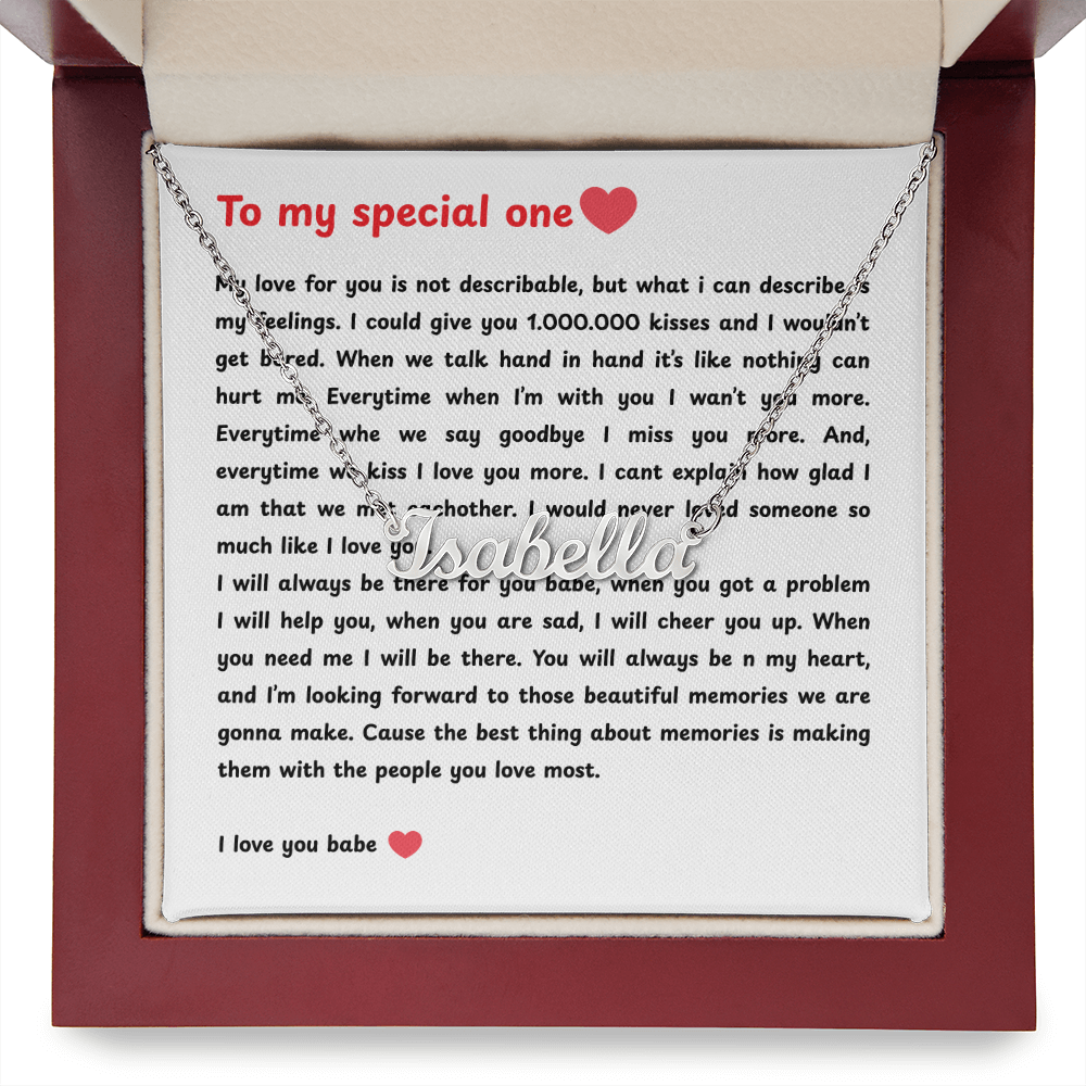 Personalized To My Special One Name Necklace