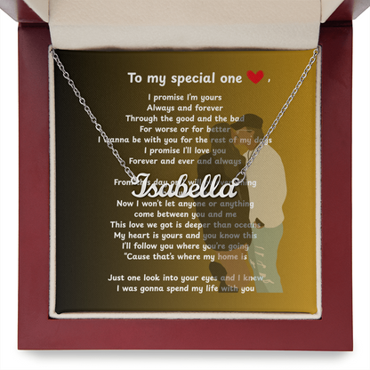 Personalized To My Special One Name Necklace