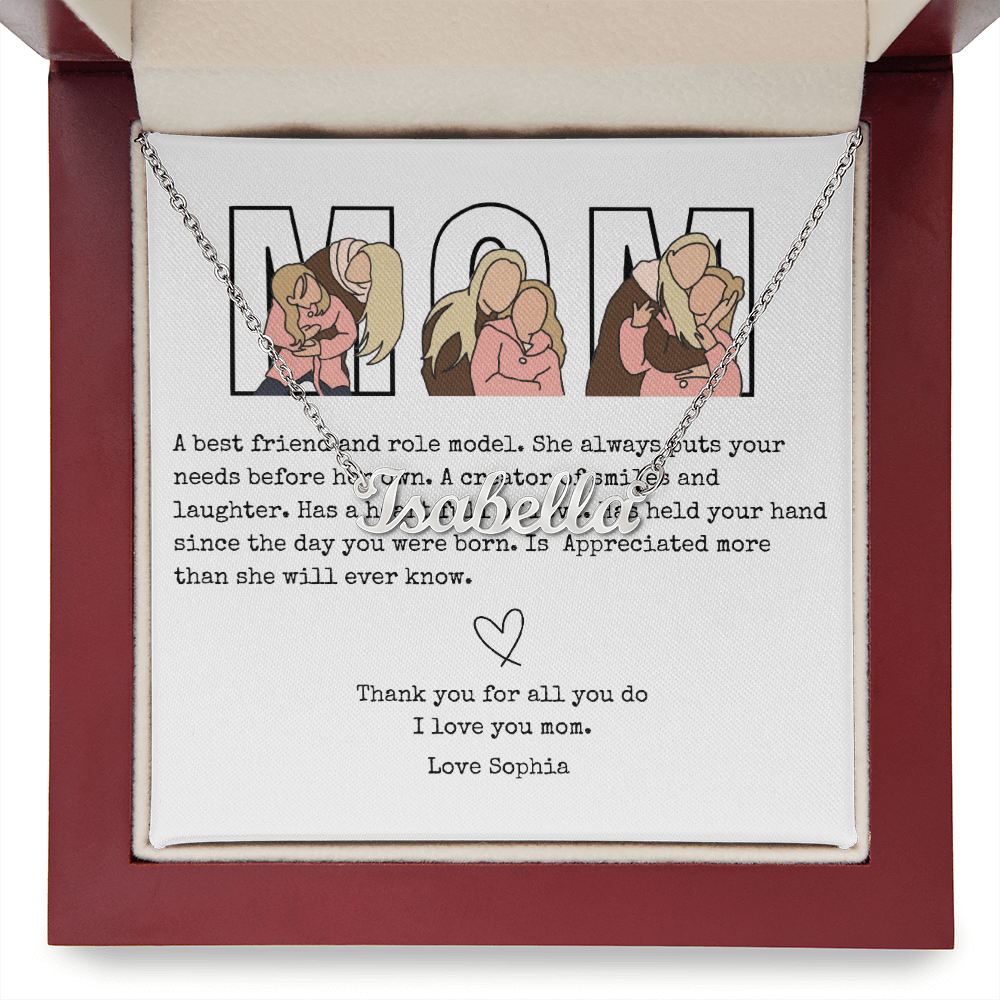 Personalized Mom Name Necklace