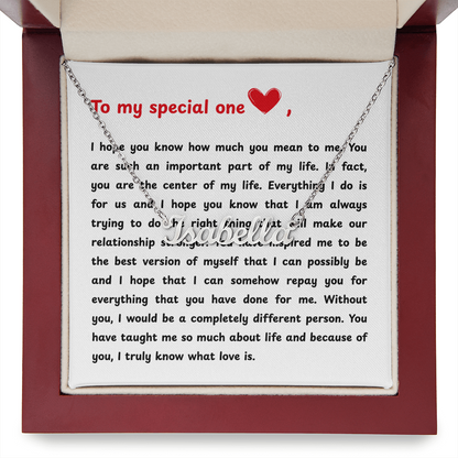 Personalized To My Special One Name Necklace