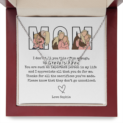 Personalized Mom Name Necklace