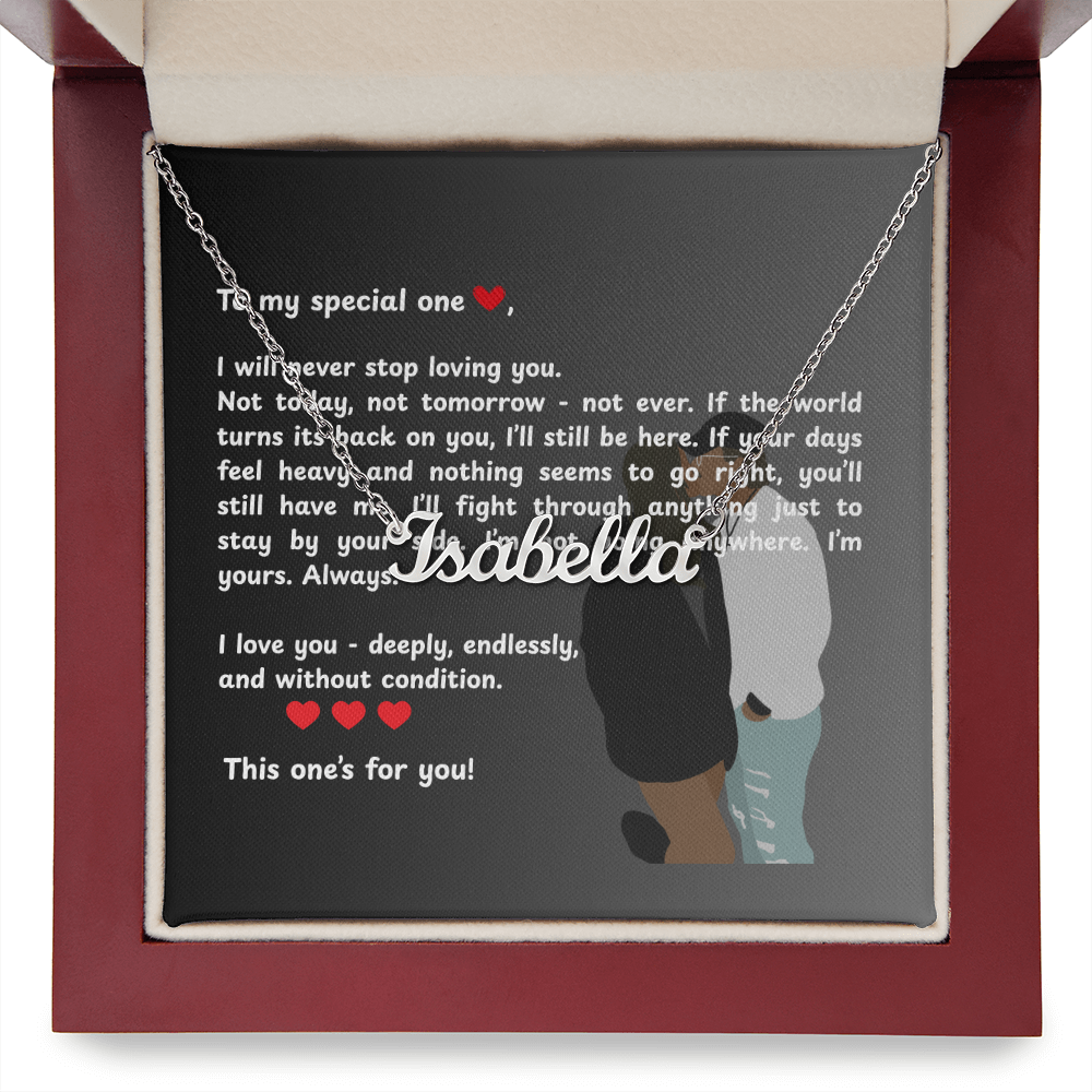 Personalized To My Special One Name Necklace