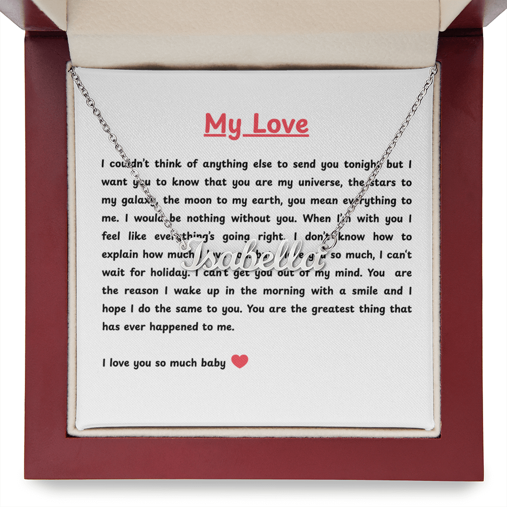 Personalized My Love Name Necklace