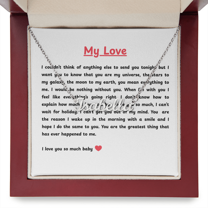 Personalized My Love Name Necklace
