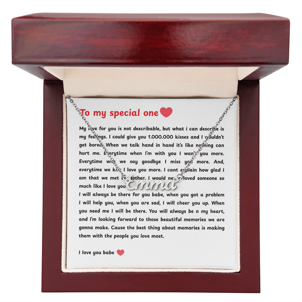 Personalized To My Special One Name Necklace