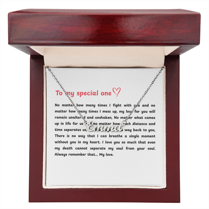 Personalized To My Special One Name Necklace