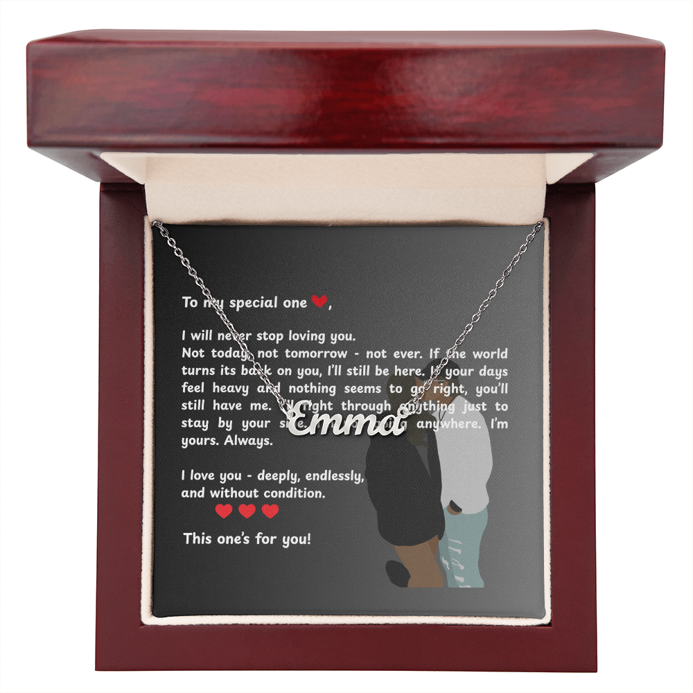 Personalized To My Special One Name Necklace