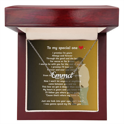 Personalized To My Special One Name Necklace