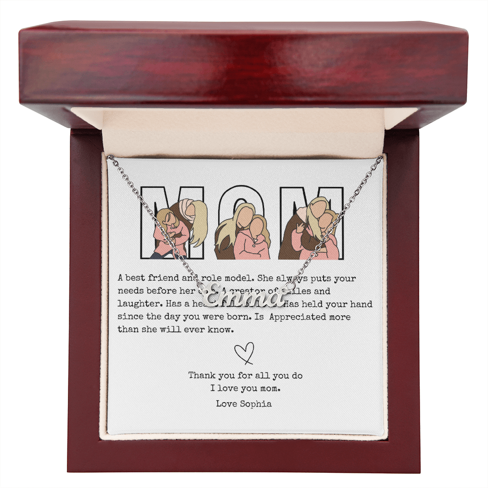 Personalized Mom Name Necklace