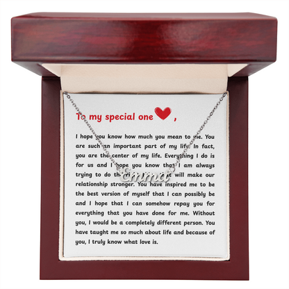 Personalized To My Special One Name Necklace