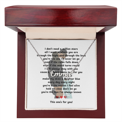Personalized This One's For You Name Necklace