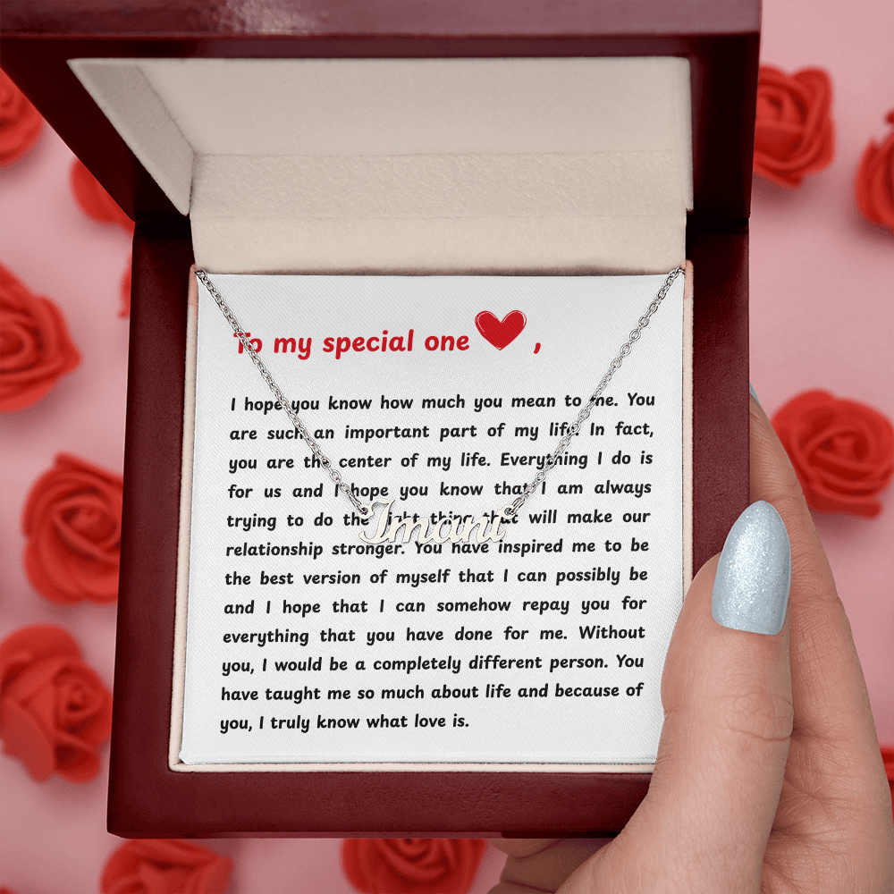 Personalized To My Special One Name Necklace