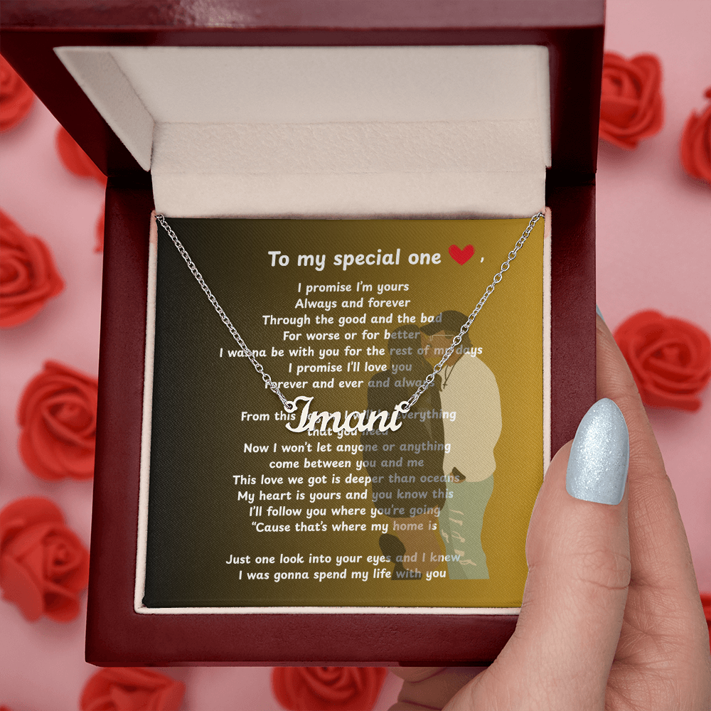Personalized To My Special One Name Necklace