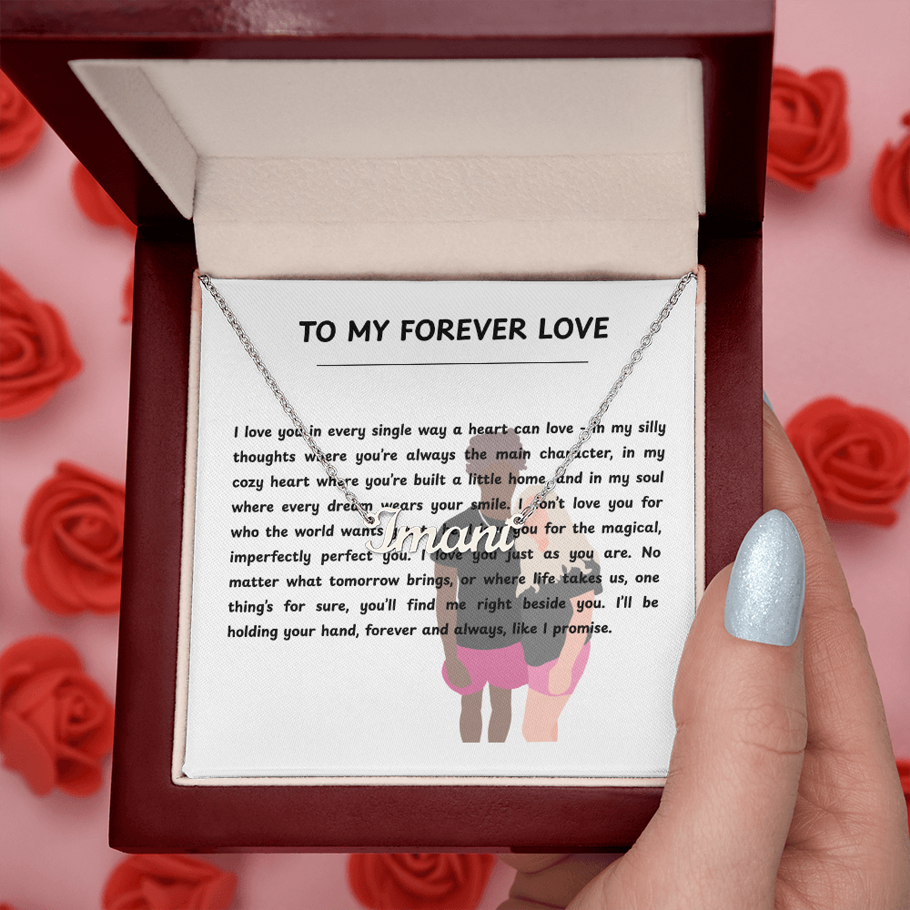 Personalized To My Forever Love Name Necklace
