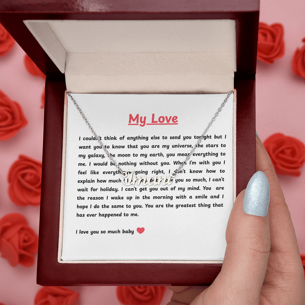 Personalized My Love Name Necklace
