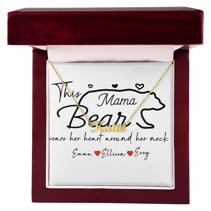 Personalized Mama Bear Name Necklace
