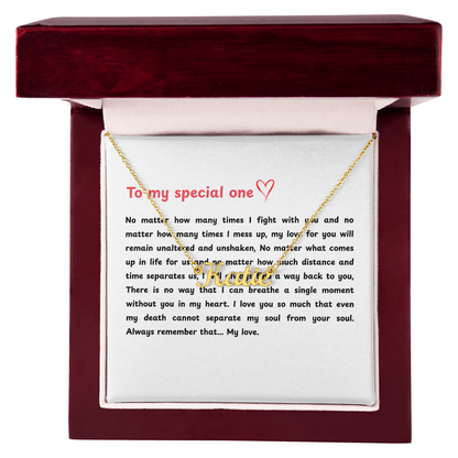 Personalized To My Special One Name Necklace