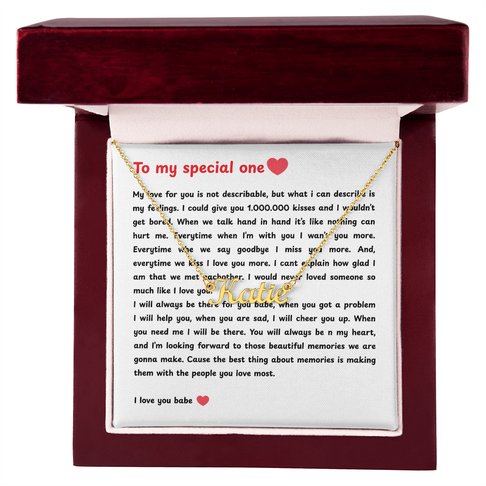 Personalized To My Special One Name Necklace