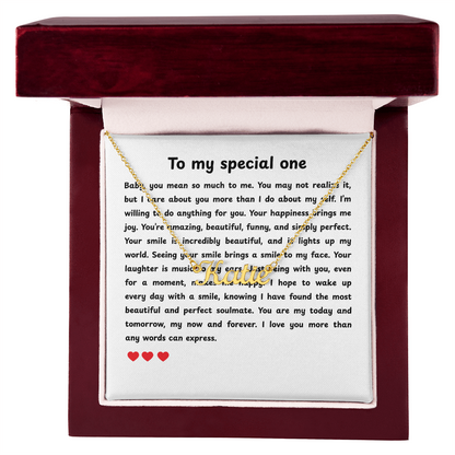 Personalized To My Special One Name Necklace