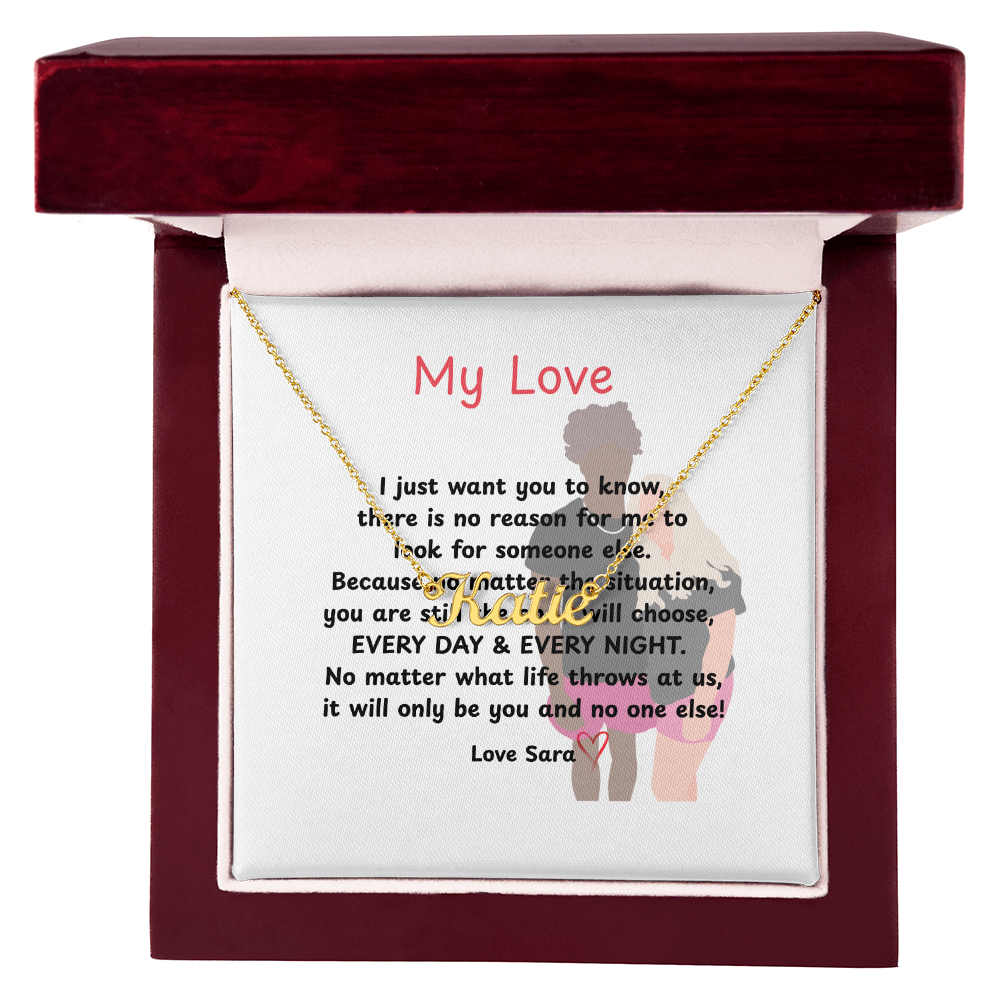 Personalized My Love Name Necklace