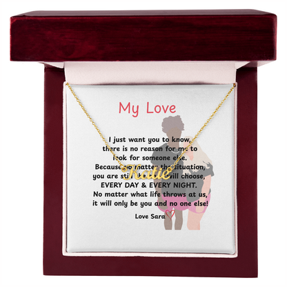 Personalized My Love Name Necklace