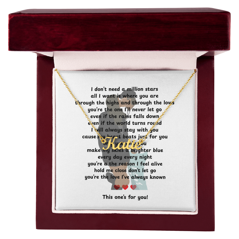 Personalized This One's For You Name Necklace