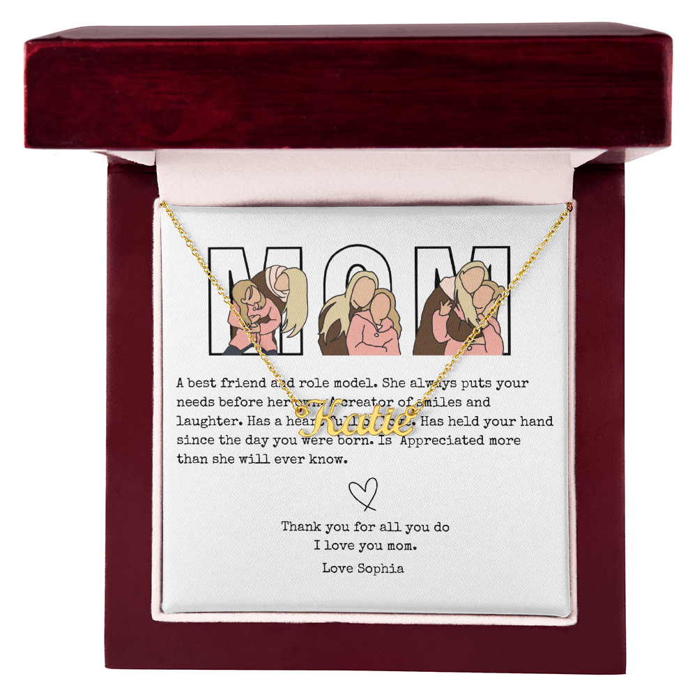 Personalized Mom Name Necklace