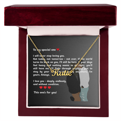 Personalized To My Special One Name Necklace