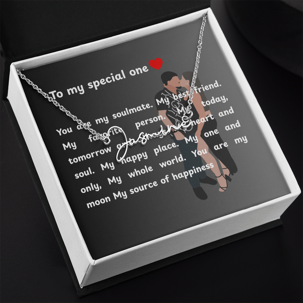 Personalized To My Special One Signature Name Necklace