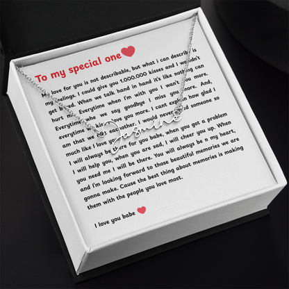 Personalized To My Special One Signature Name Necklace
