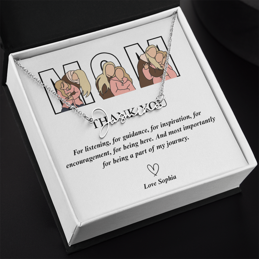 Personalized Mom Signature Name Necklace