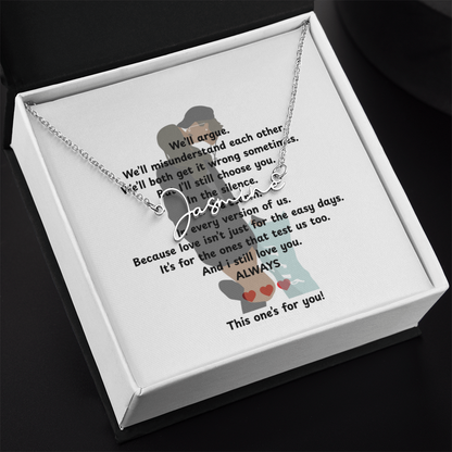 Personalized This One's For You Signature Name Necklace