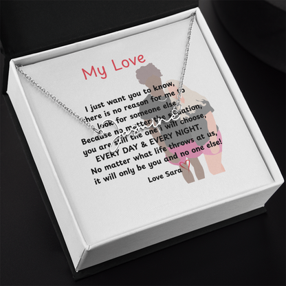 Personalized My Love Signature Name Necklace