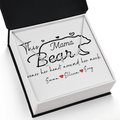 Personalized Mama Bear Signature Name Necklace
