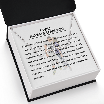 Personalized I Will Always Love You Signature Name Necklace