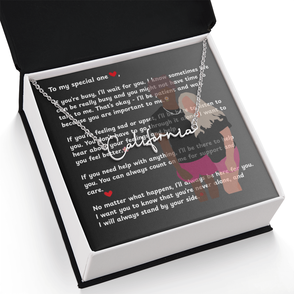 Personalized To My Special One Signature Name Necklace