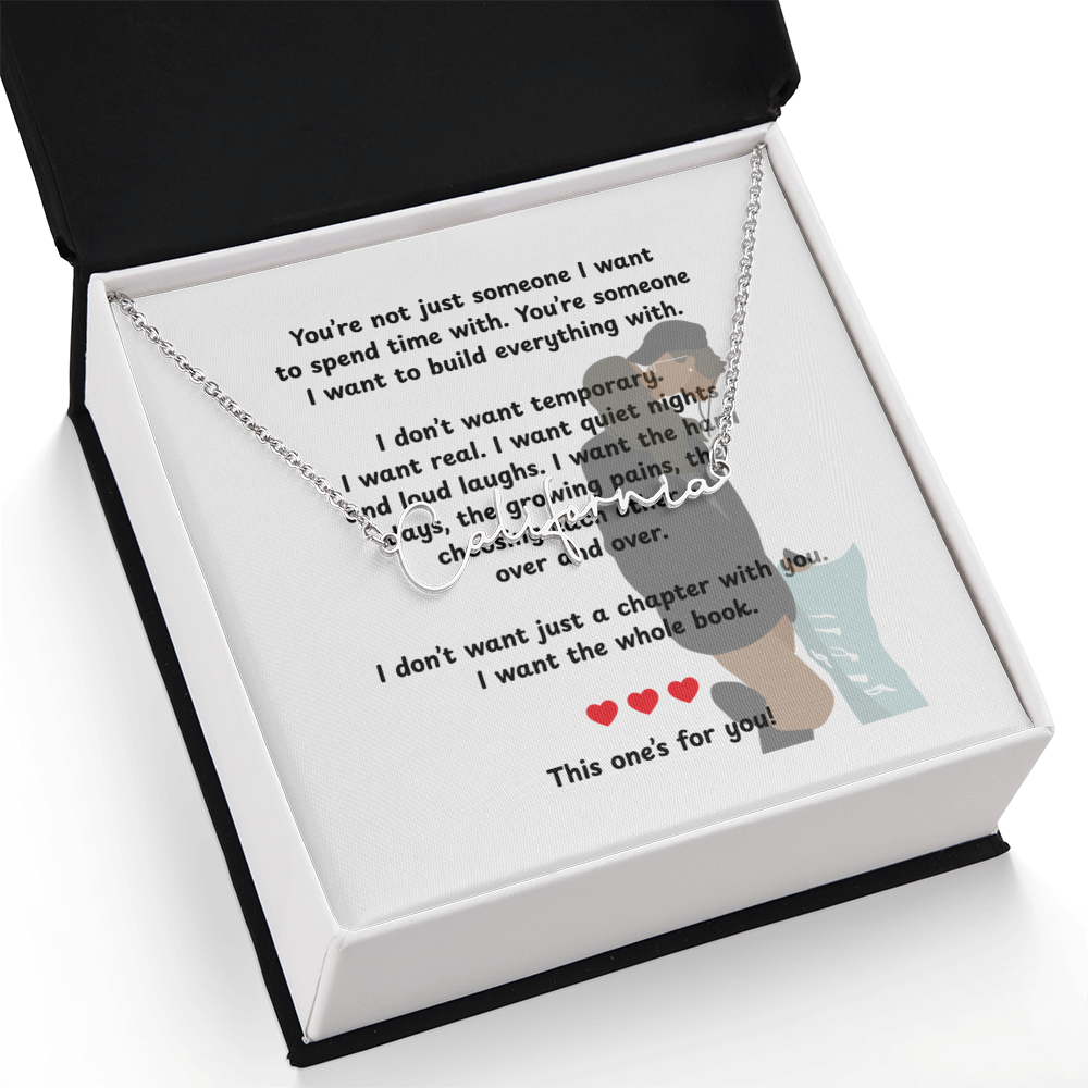 Personalized This One's For You Signature Name Necklace