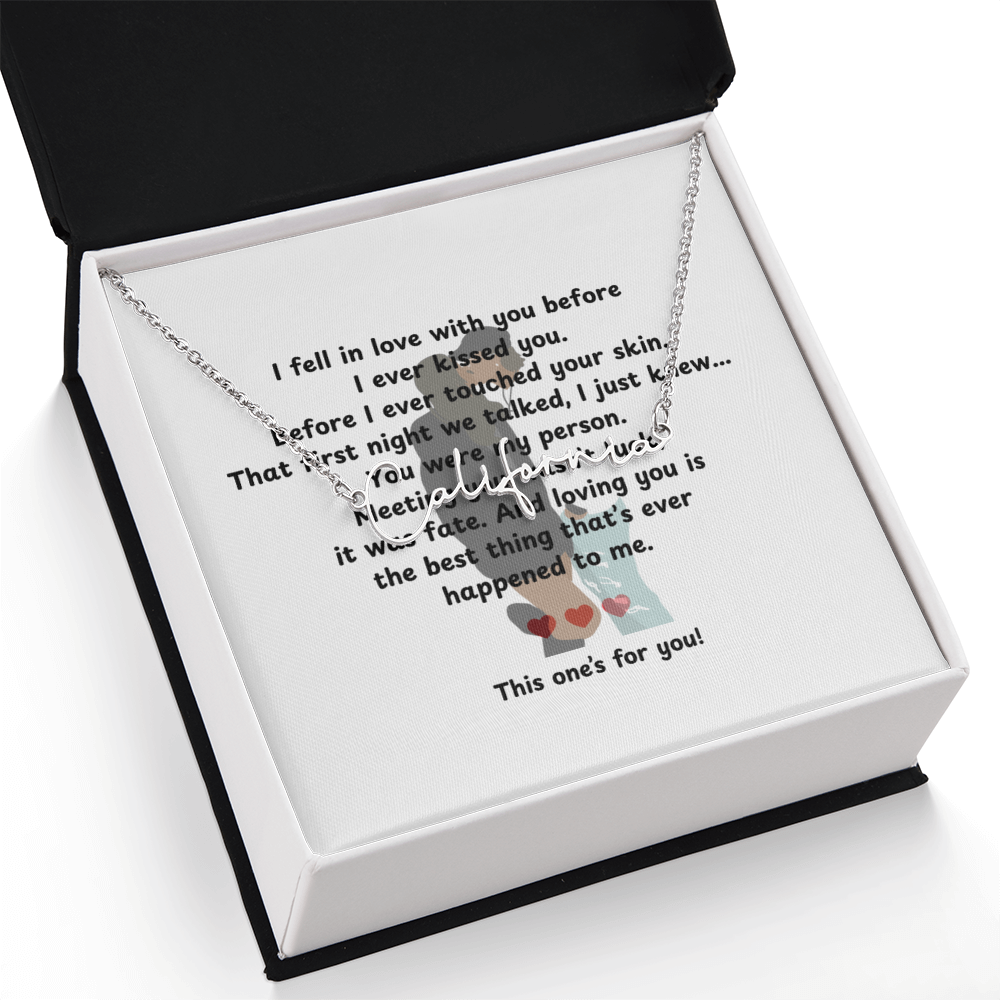 Personalized This One's For You Signature Name Necklace