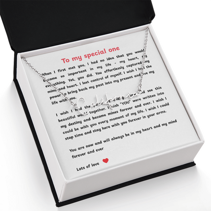 Personalized To My Special One Signature Name Necklace